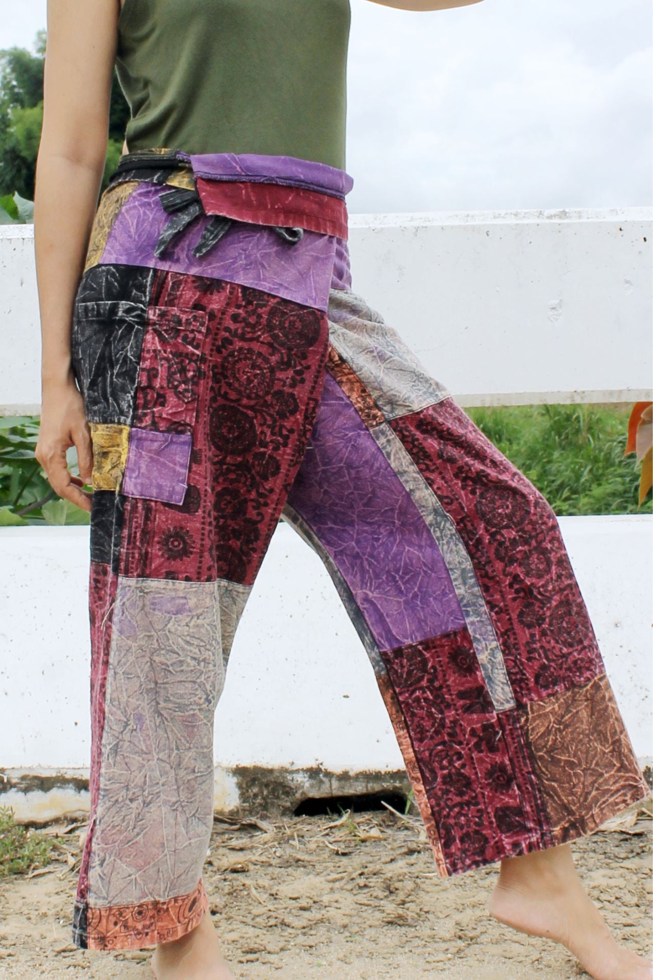 Thai Fisherman Pants 100% Cotton Unisex plain color
