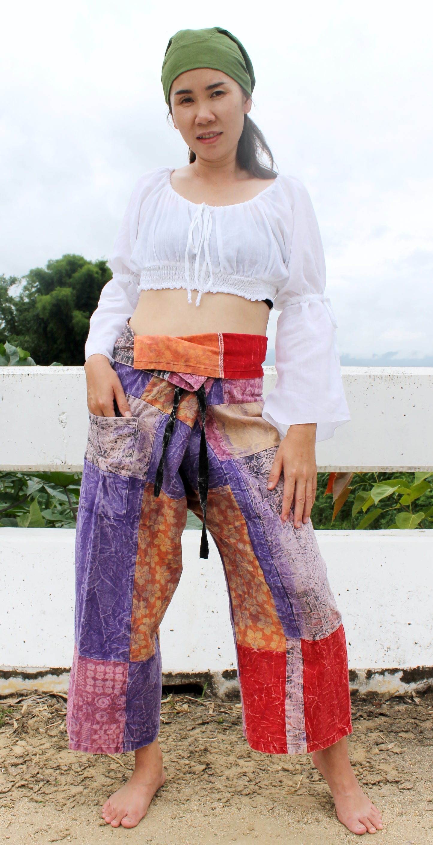 Thai Fisherman Pants 100% Cotton Unisex plain color