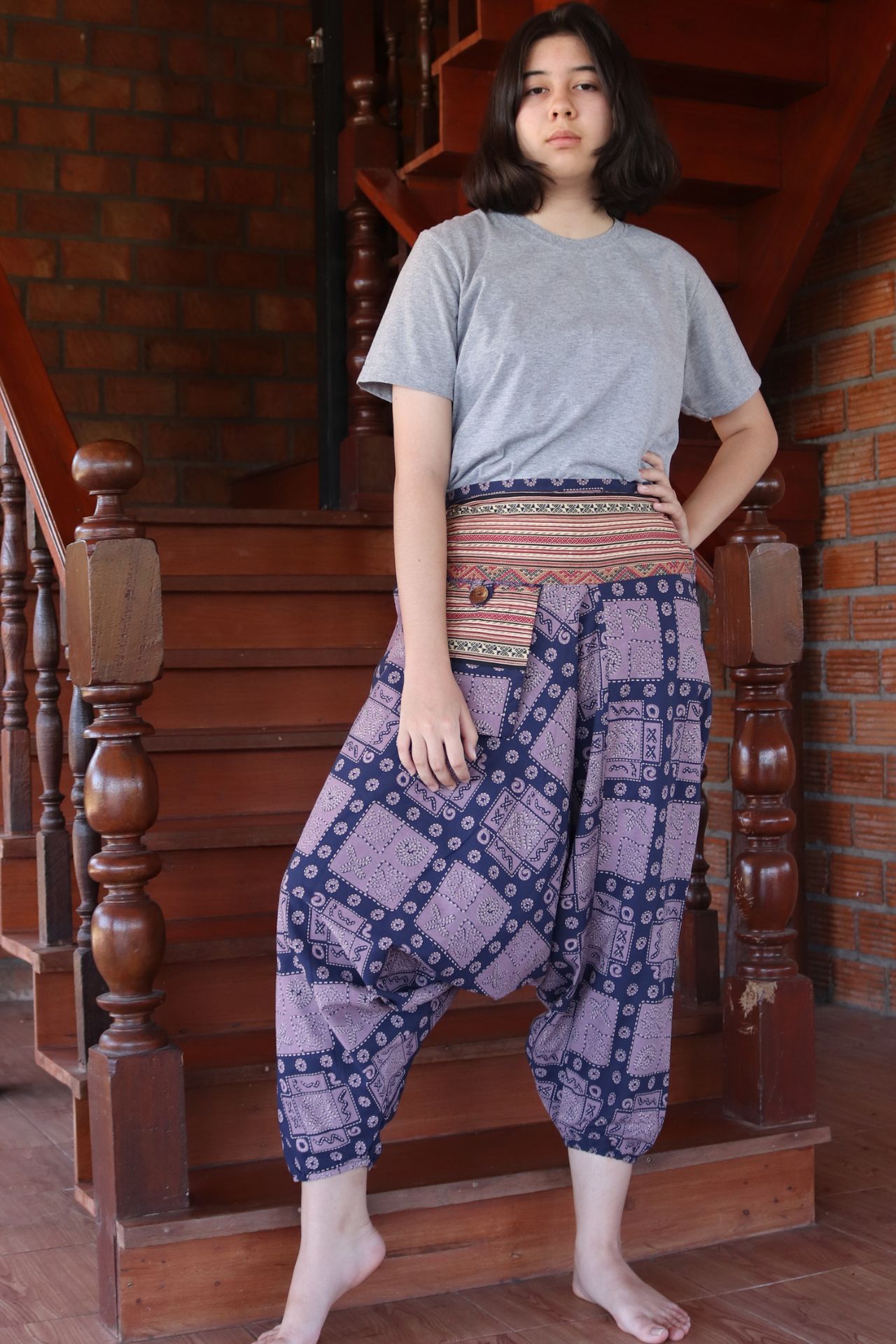 Premium Cotton Aladin Pants With Side Pocket Hippy Style