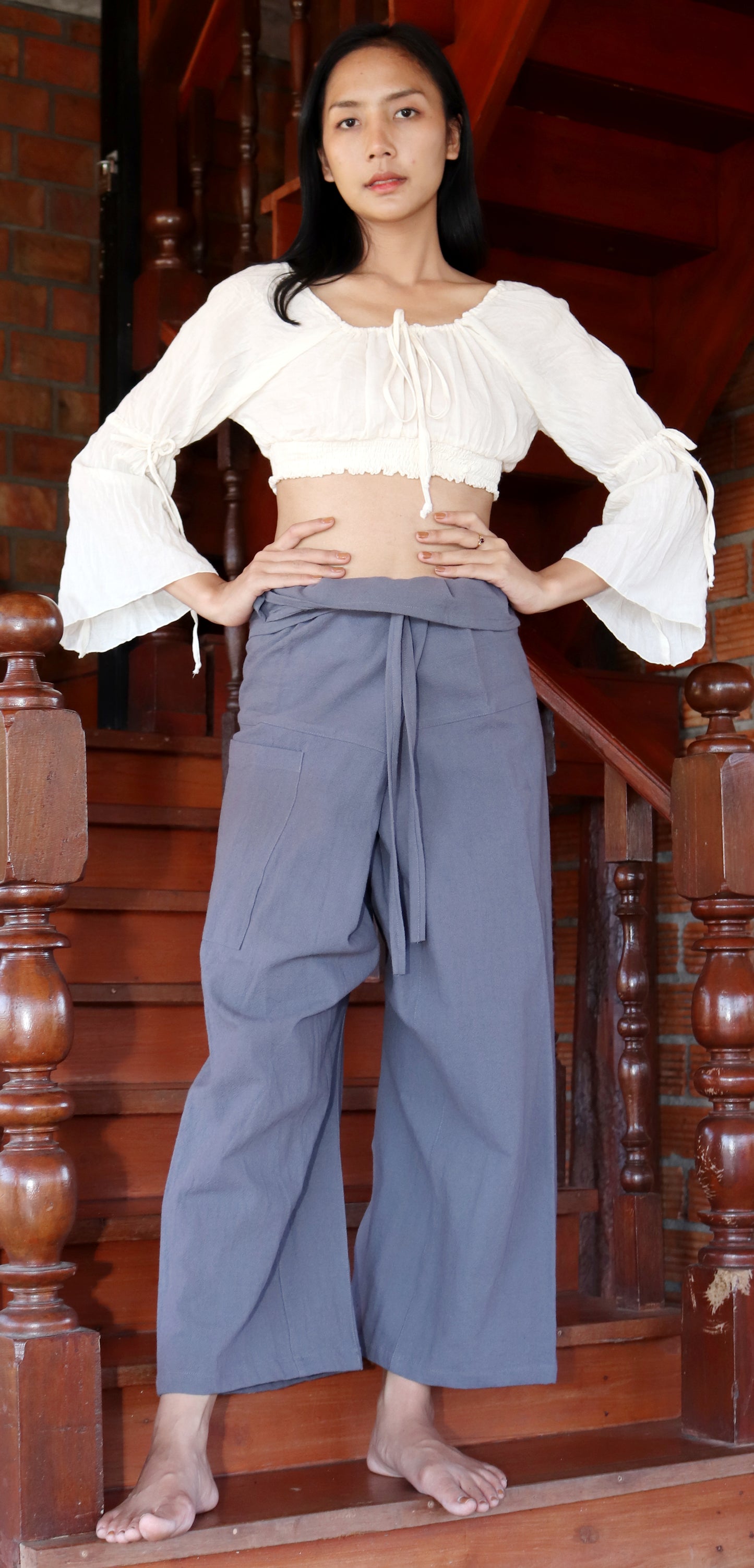 Thai Fisherman Pants Tricker Muang Cotton 100% Unisex Pants