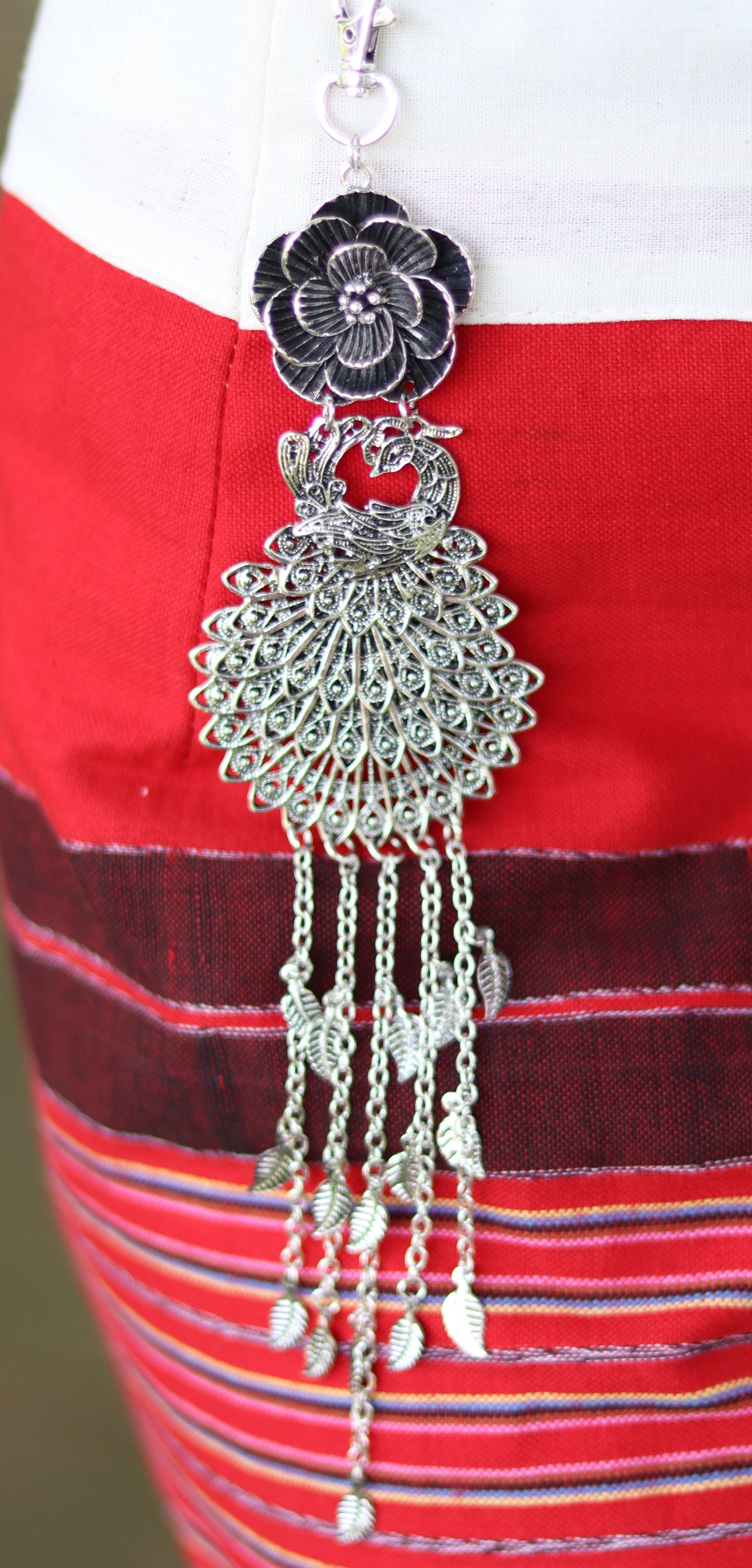 Hand Crafted Thai Traditional Belt Accessory Metal Dangler Effect