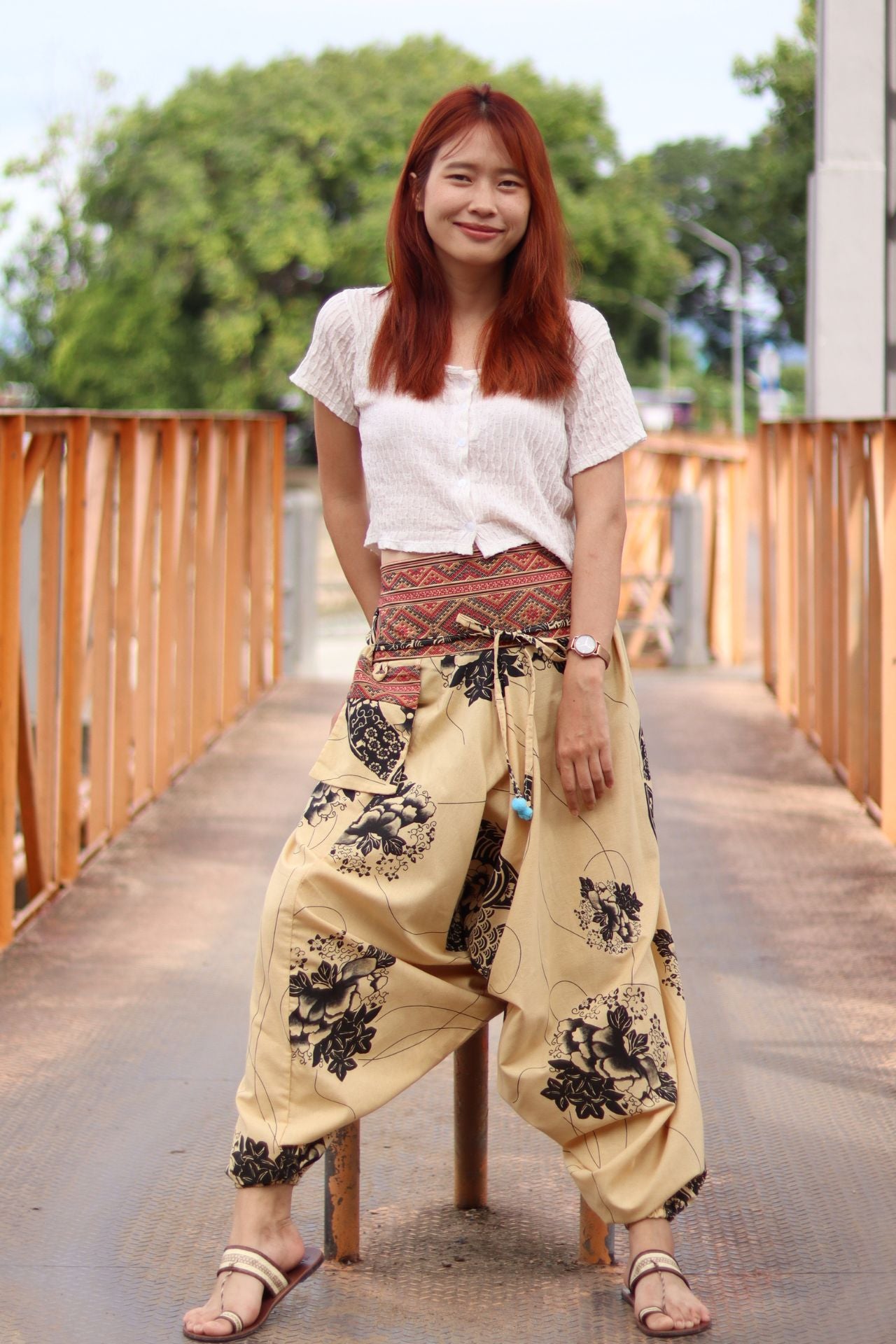 Premium Cotton Aladin Pants With Side Pocket Hippy Style