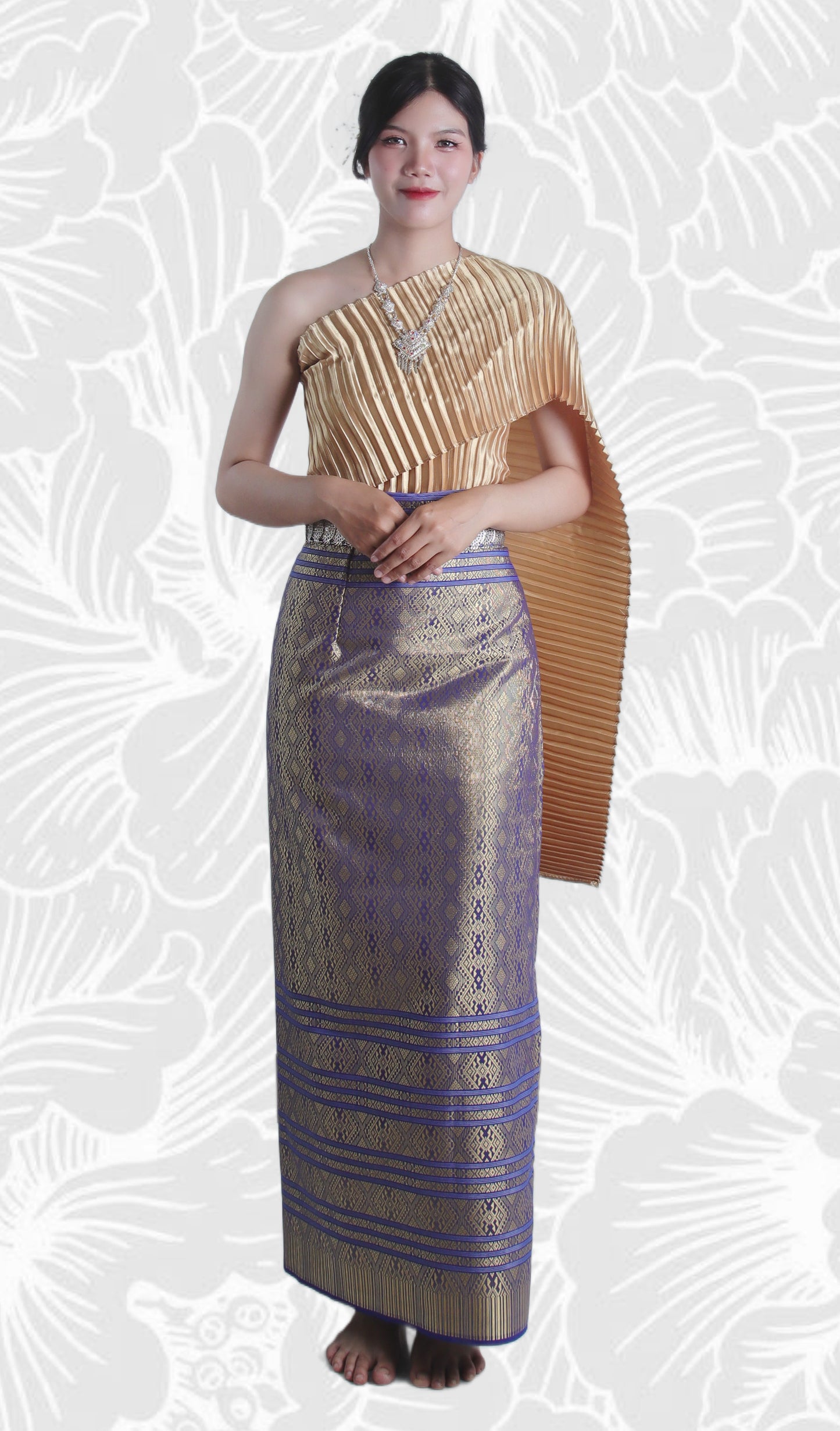 Sabaii Sash Theater or Wedding Costume Outfit Dress Traditional Thai