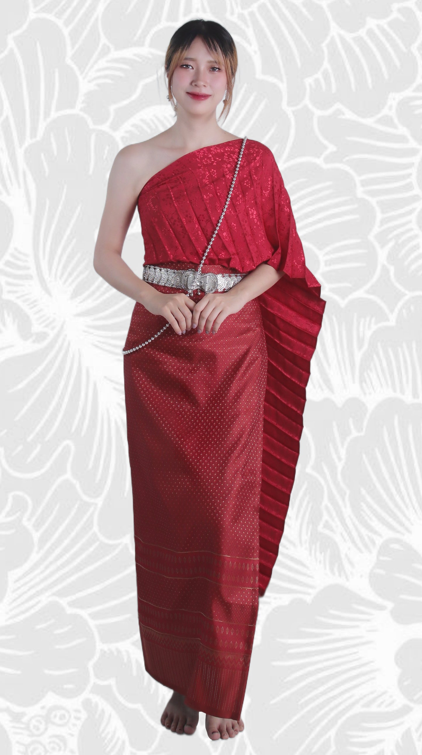 Sabaii Sash Theater or Wedding Costume Outfit Dress Traditional Thai