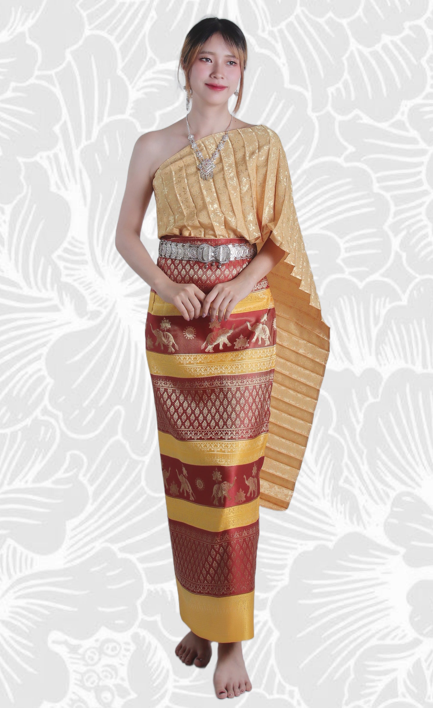 Sabaii Sash Theater or Wedding Costume Outfit Dress Traditional Thai