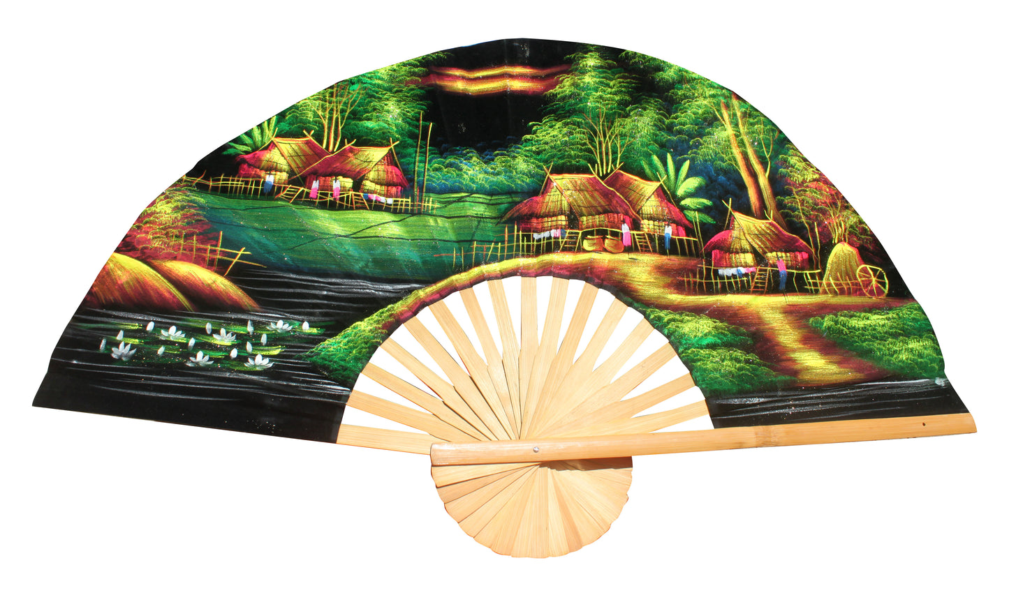 Handpainted Fan Wallhanging