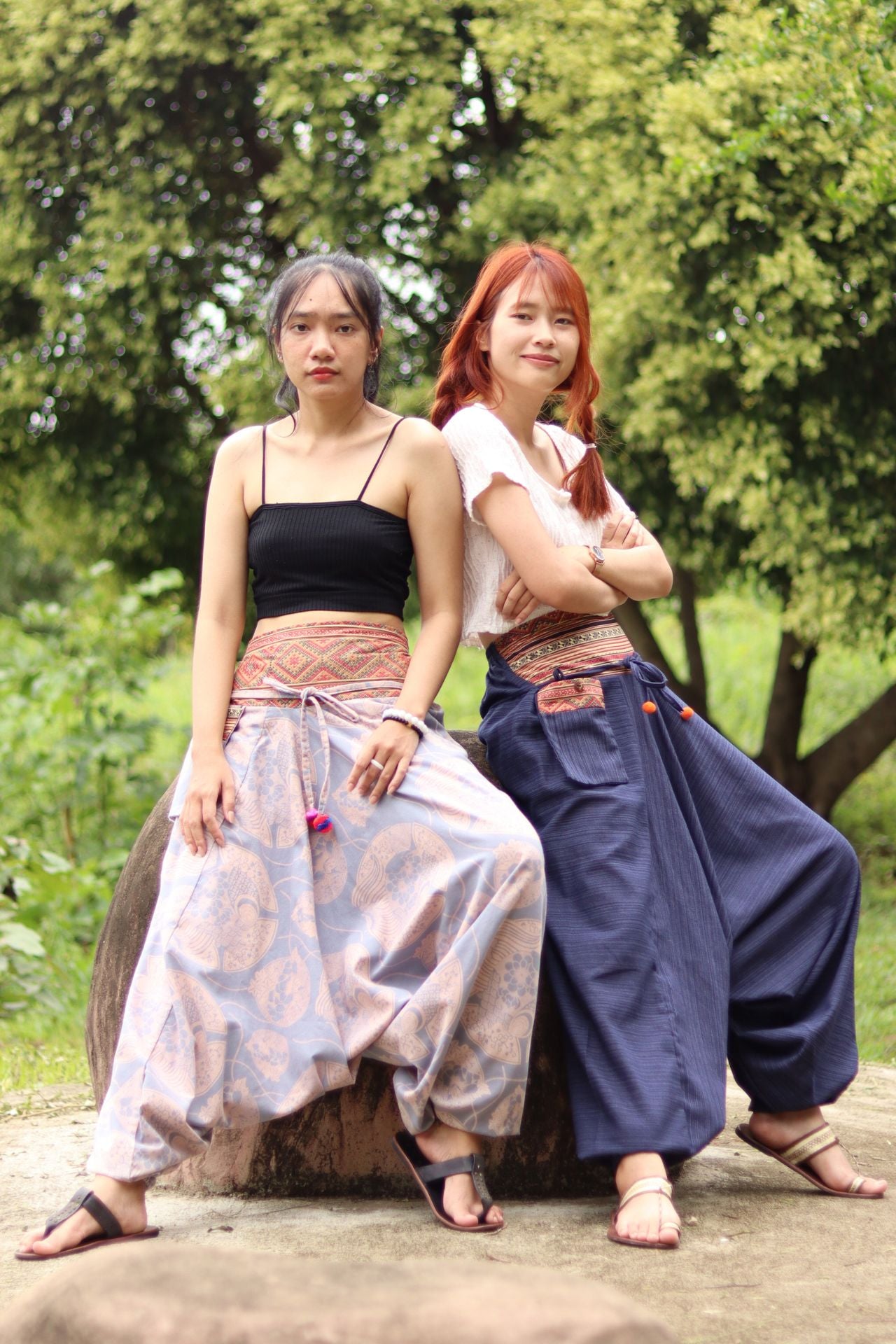 Premium Cotton Aladin Pants With Side Pocket Hippy Style