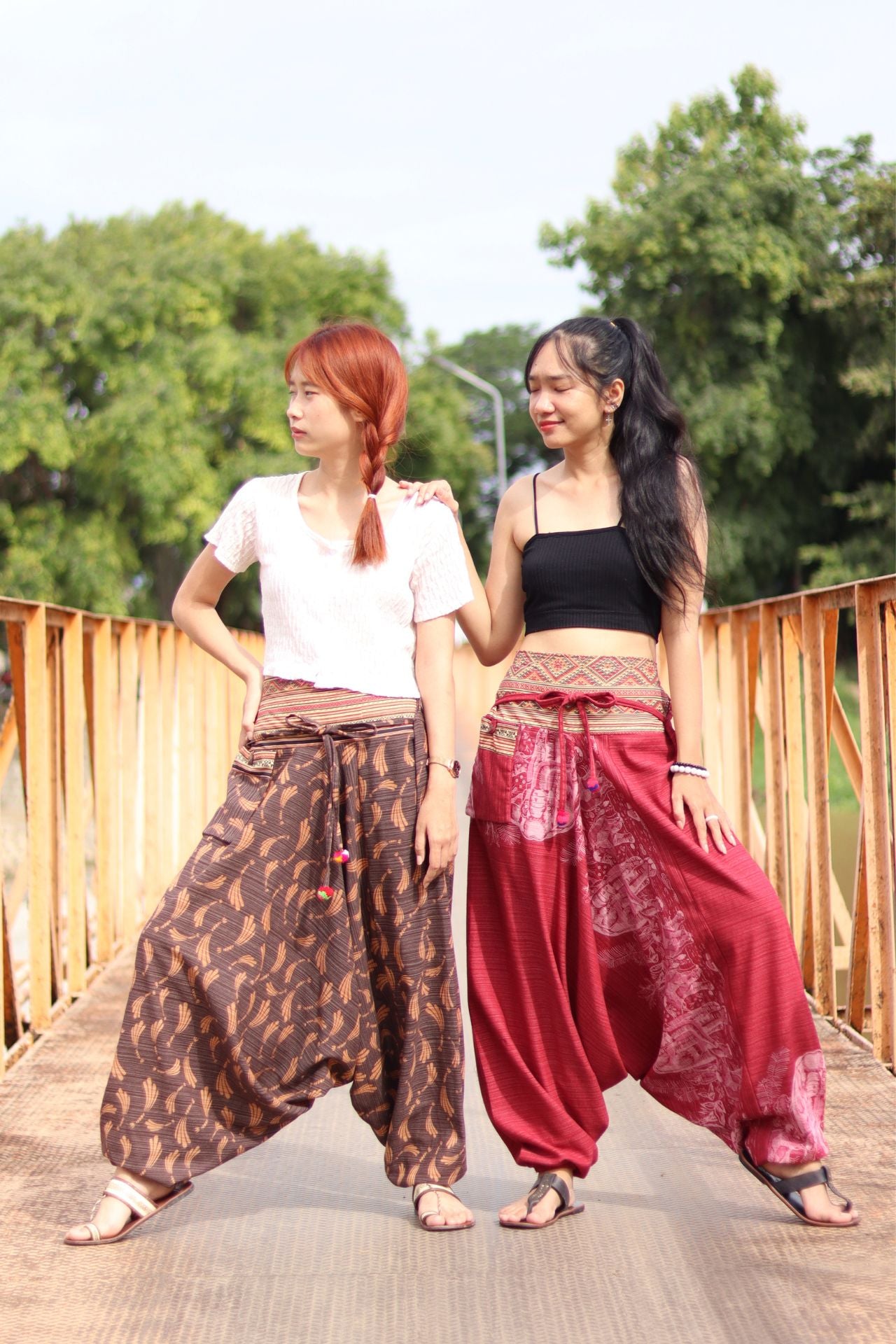 Premium Cotton Aladin Pants With Side Pocket Hippy Style