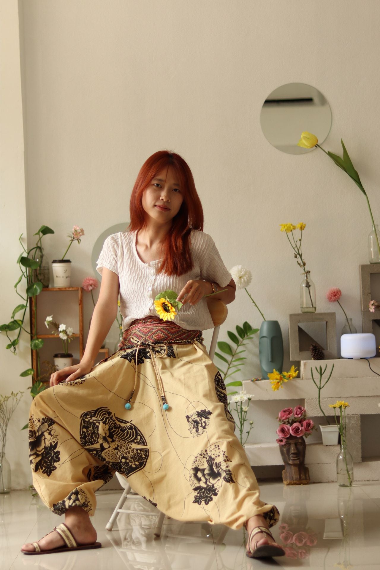 Premium Cotton Aladin Pants With Side Pocket Hippy Style