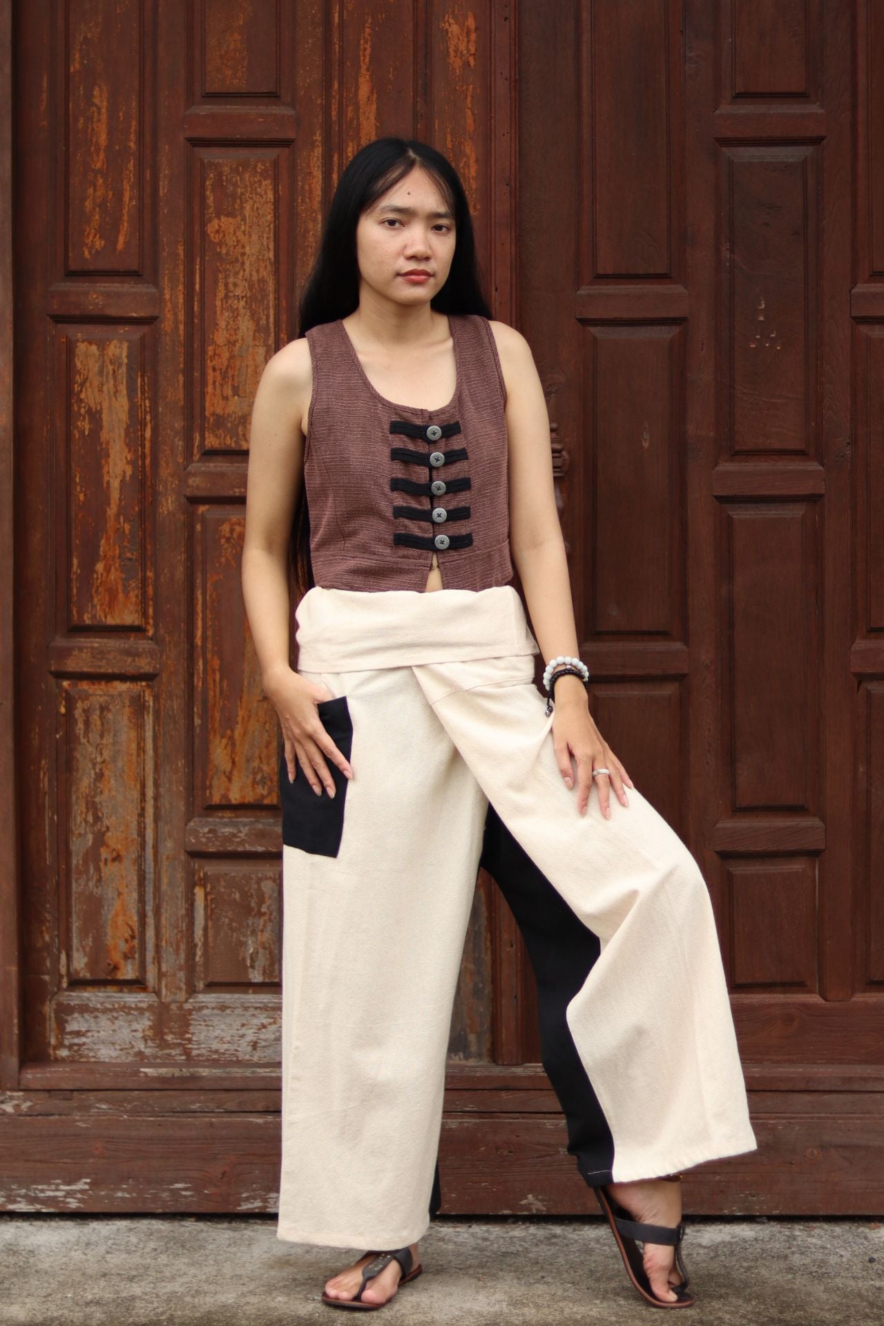 Thai Fisherman Pants 100% Cotton Unisex plain color