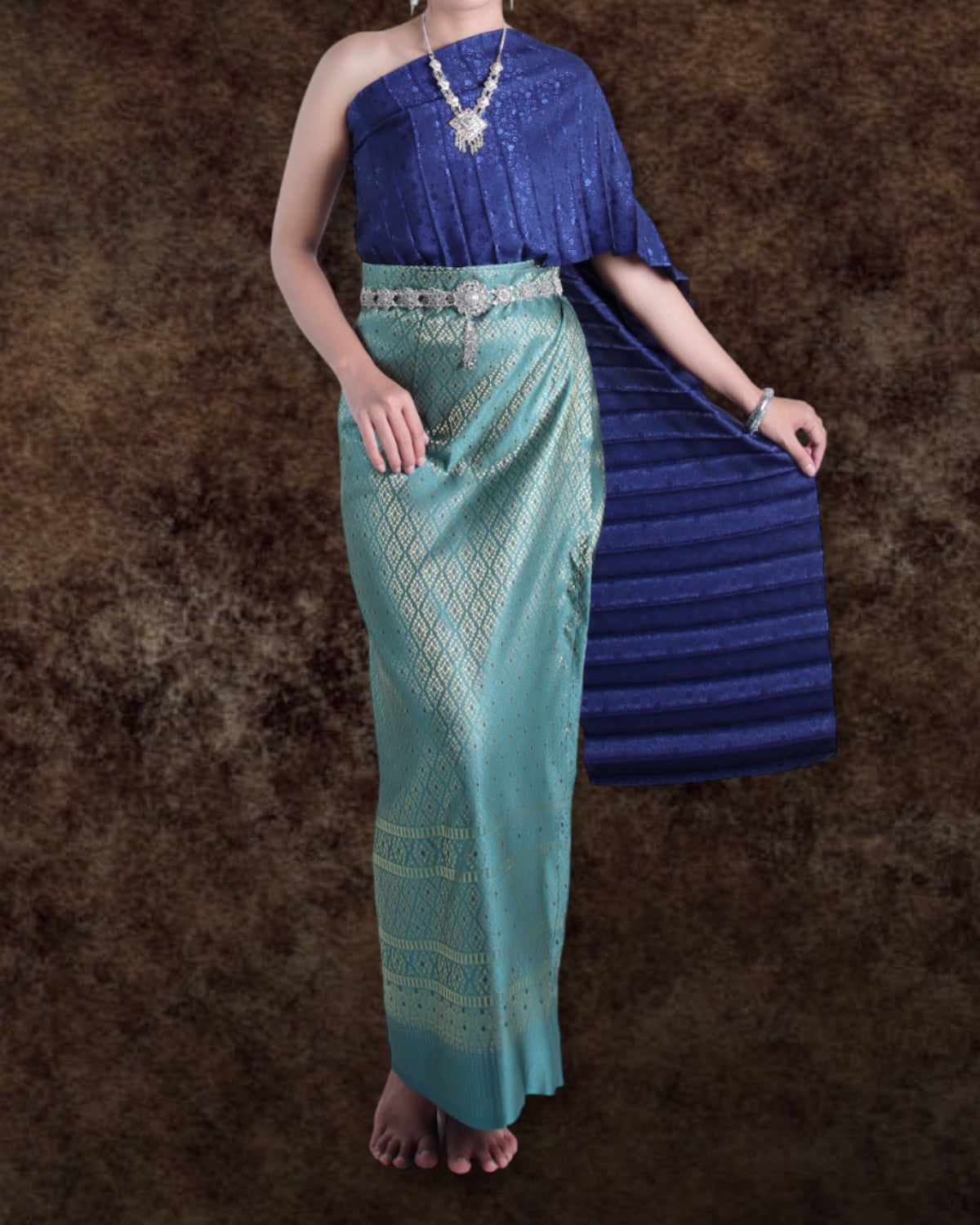 Sabaii Sash Theater or Wedding Costume Outfit Dress Traditional Thai