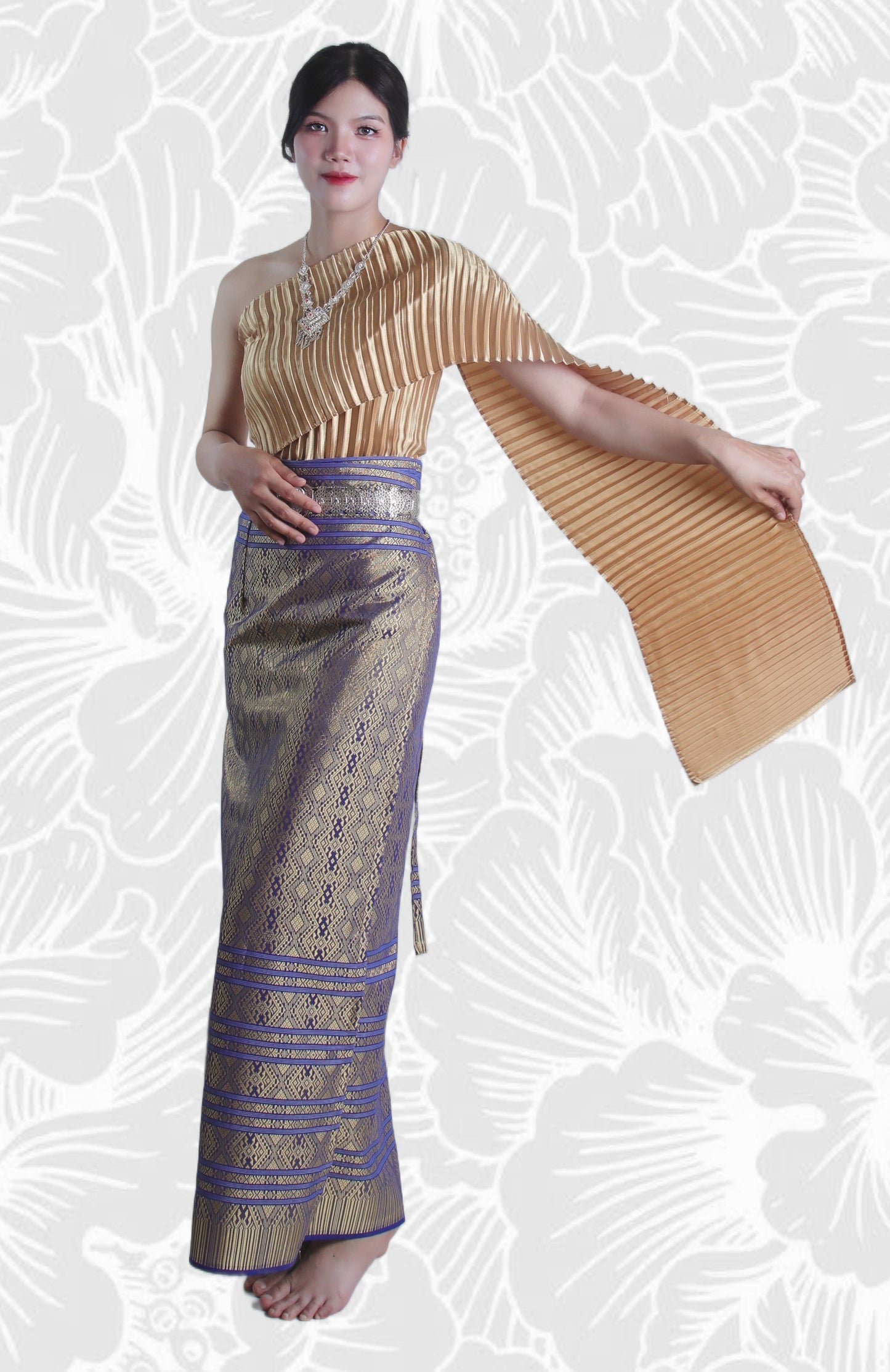 Sabaii Sash Theater or Wedding Costume Outfit Dress Traditional Thai