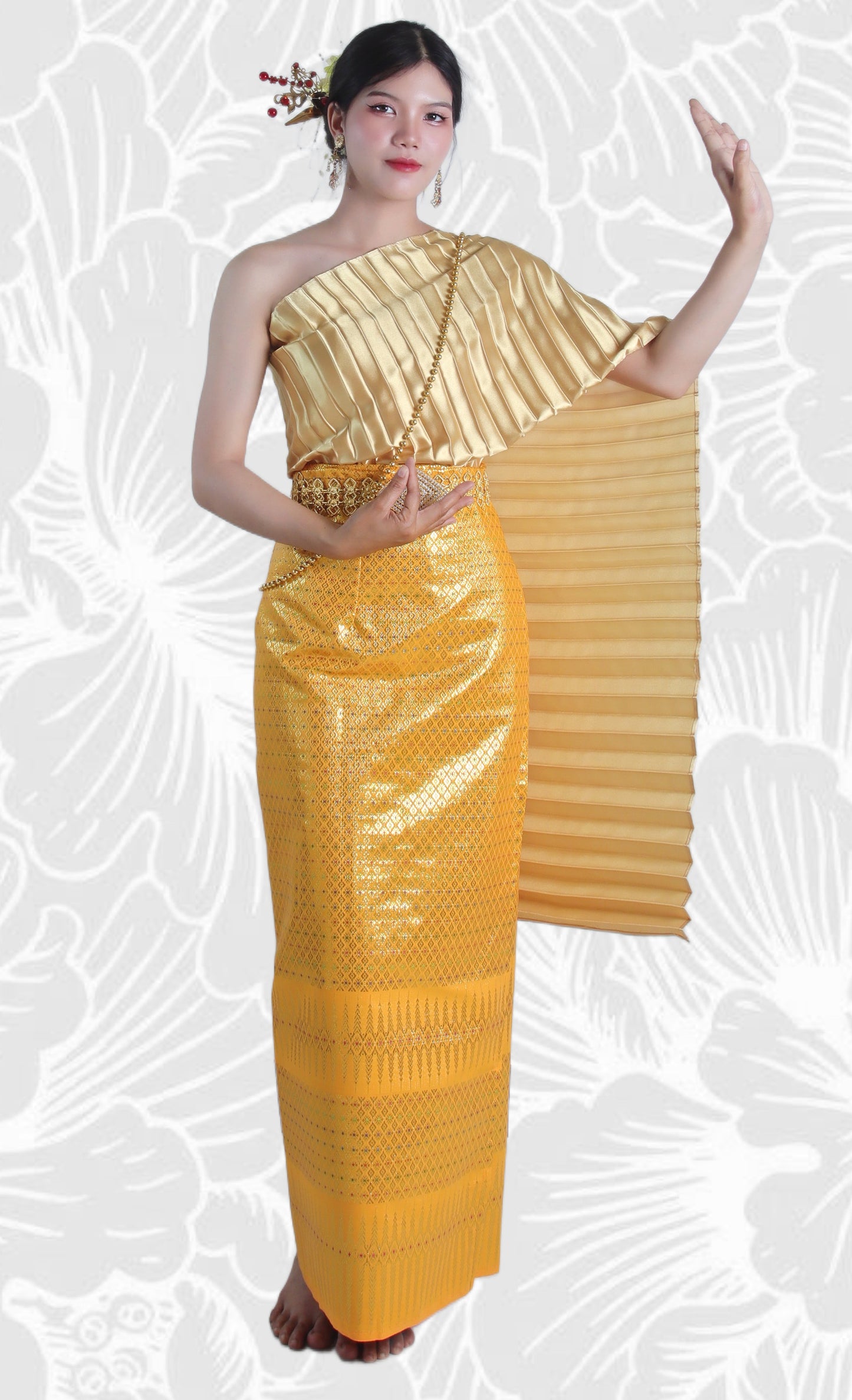 Sabaii Sash Theater or Wedding Costume Outfit Dress Traditional Thai