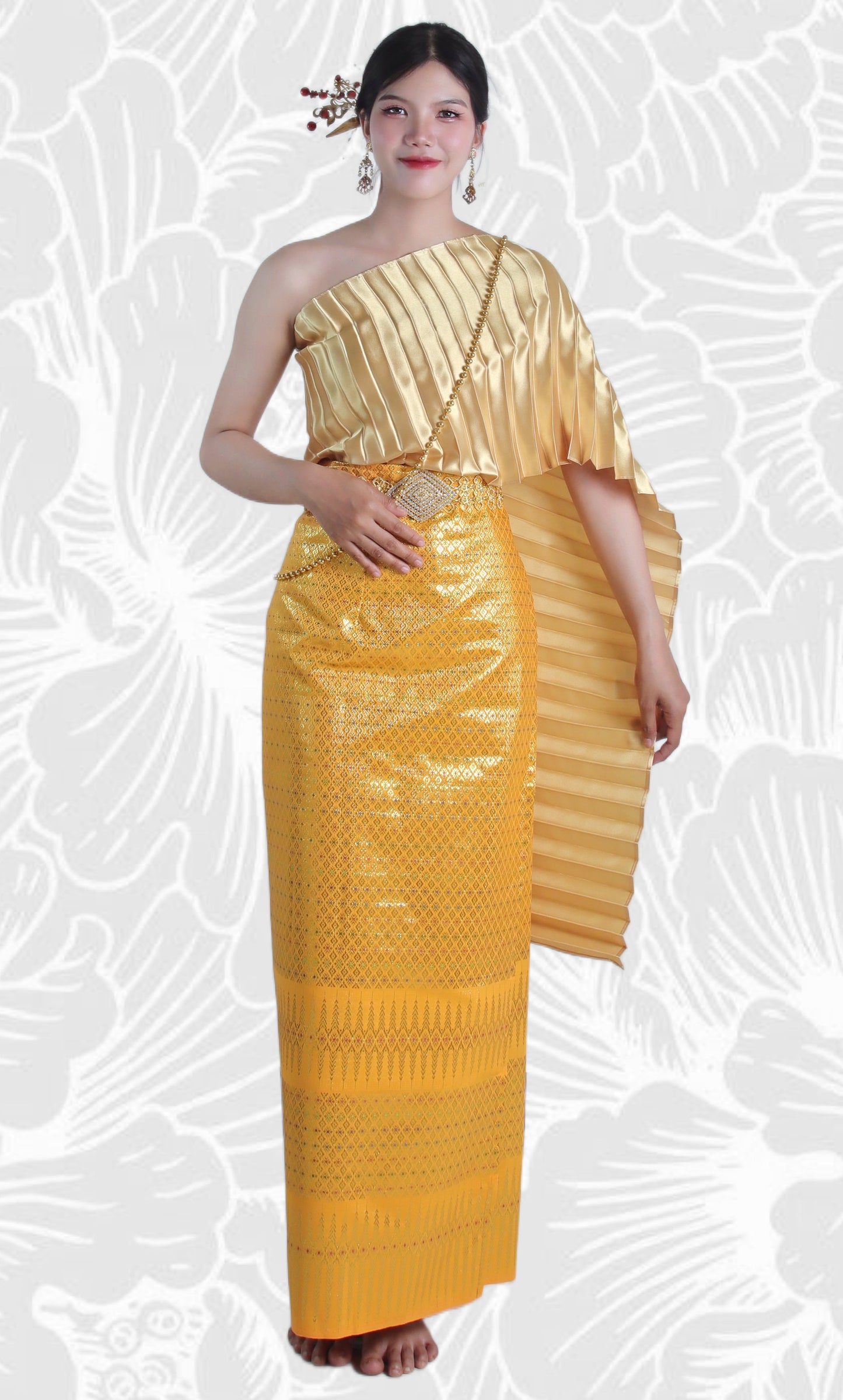 Sabaii Sash Theater or Wedding Costume Outfit Dress Traditional Thai