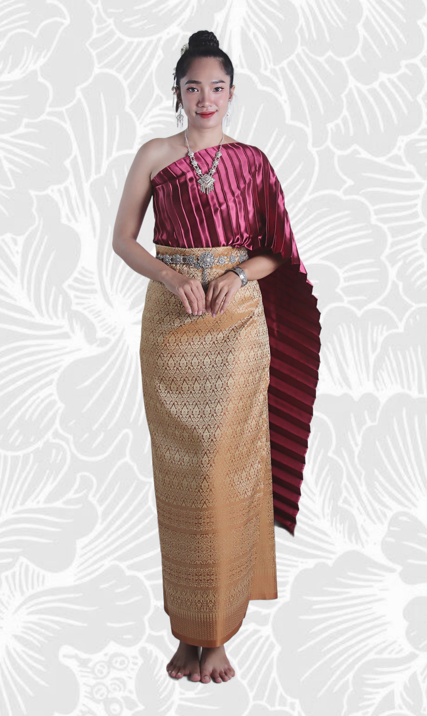Sabaii Sash Theater or Wedding Costume Outfit Dress Traditional Thai