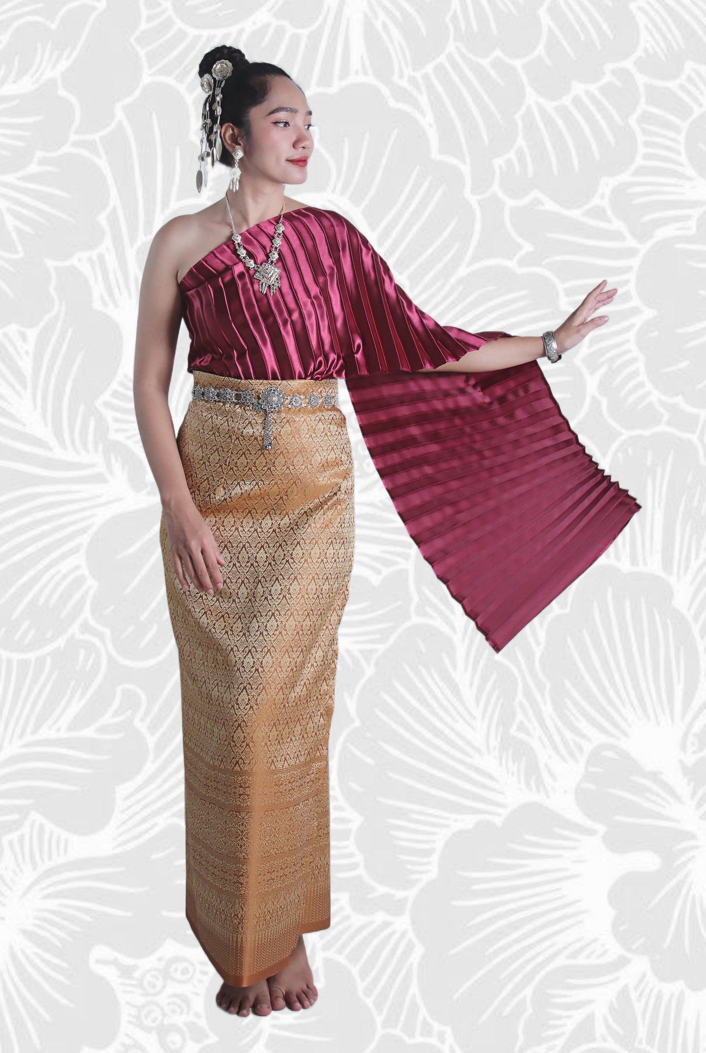 Sabaii Sash Theater or Wedding Costume Outfit Dress Traditional Thai