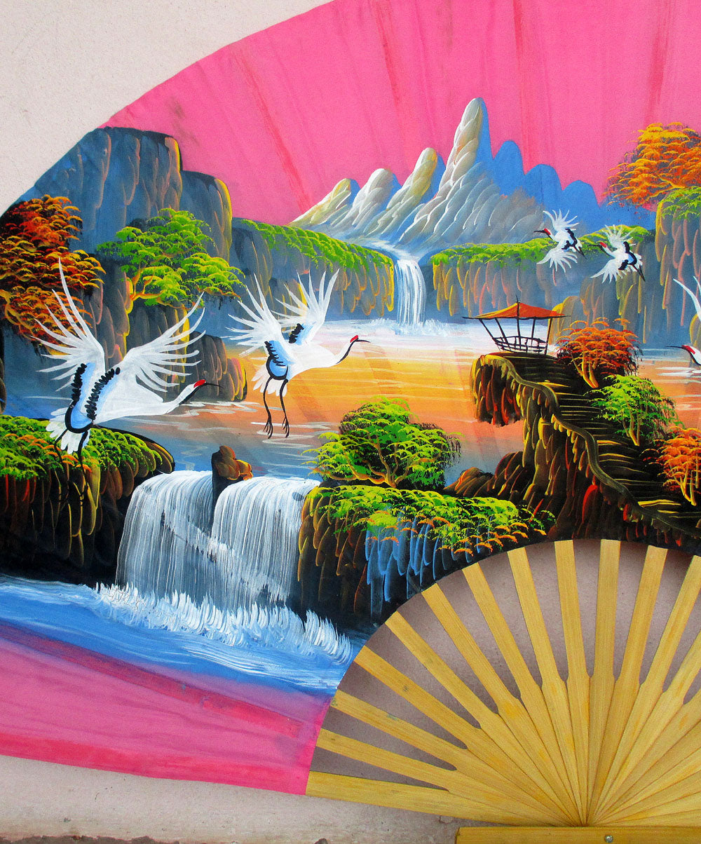 Handpainted Fan Wallhanging