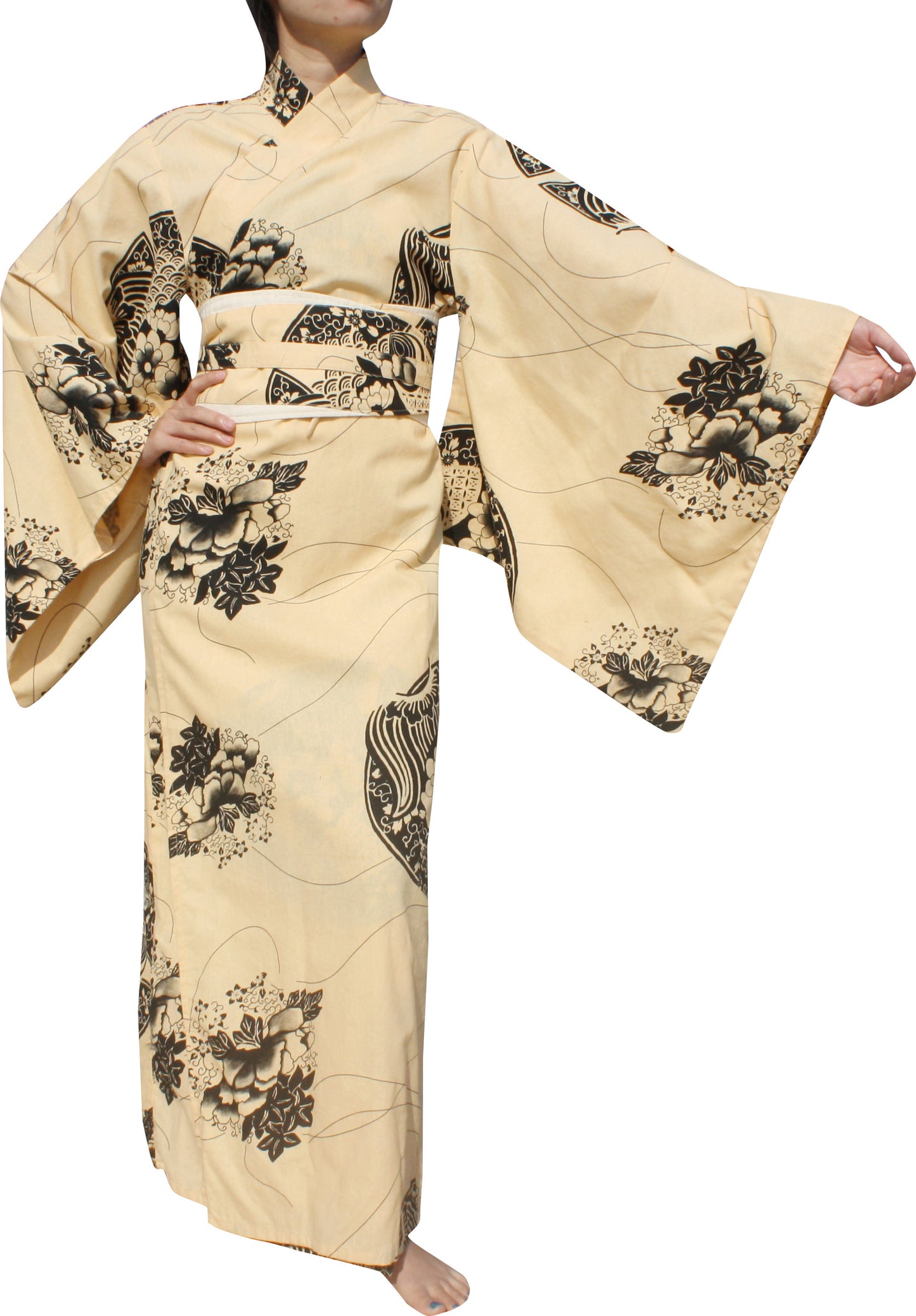 RaanPahMuang Long Yukata Robes For Women Japanese Sleepwear Robe