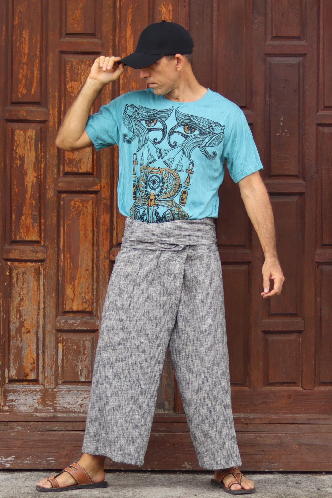 RaanPahMuang Thai Fisherman Pants Tricker Cotton 100% Pattern Multi-Coloured