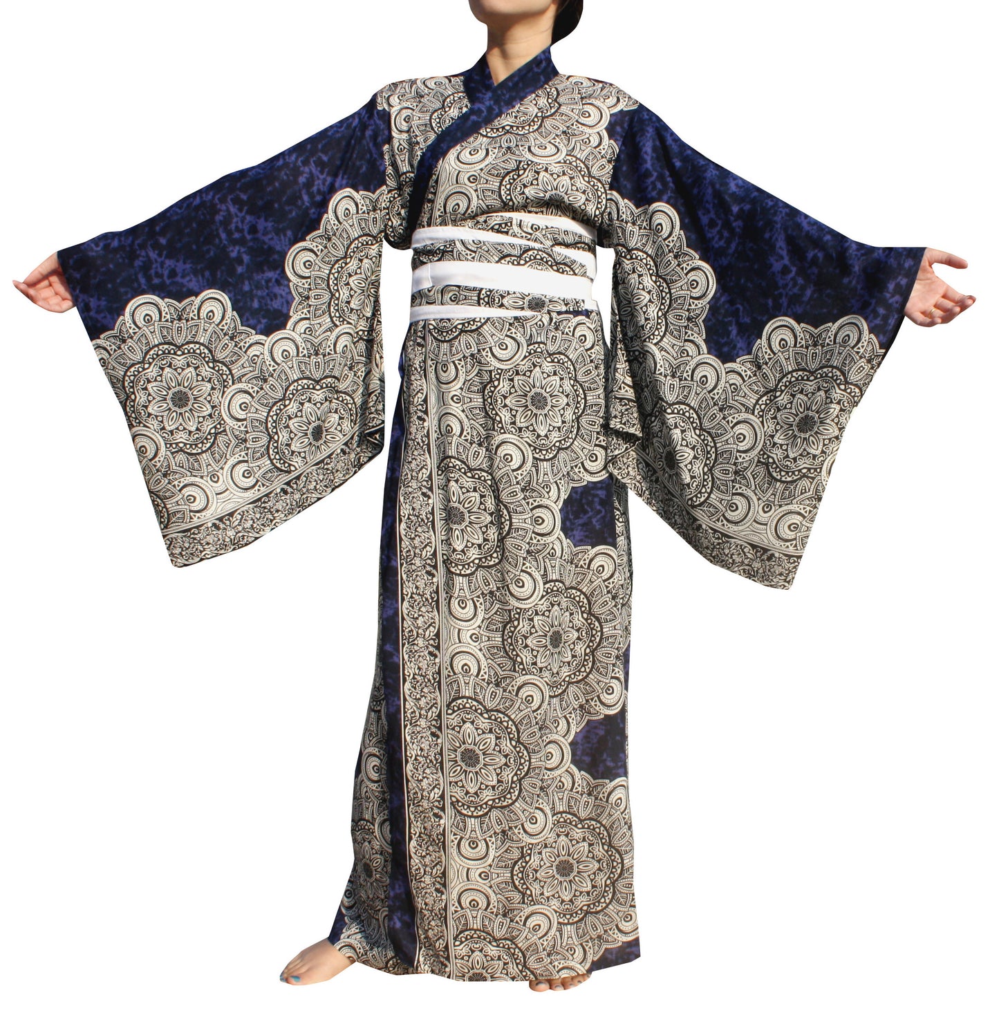 RaanPahMuang Long Kimono Robes For Women Japanese Sleepwear Robe