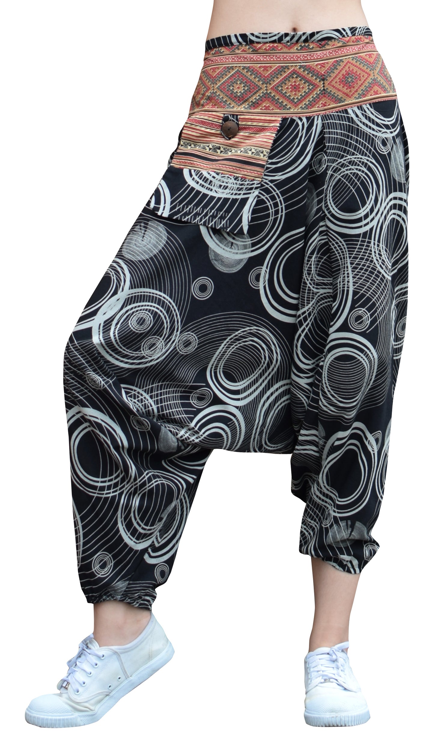 RaanPahMuang Premium Cotton Aladin Pants With Side Pocket Hippy Style