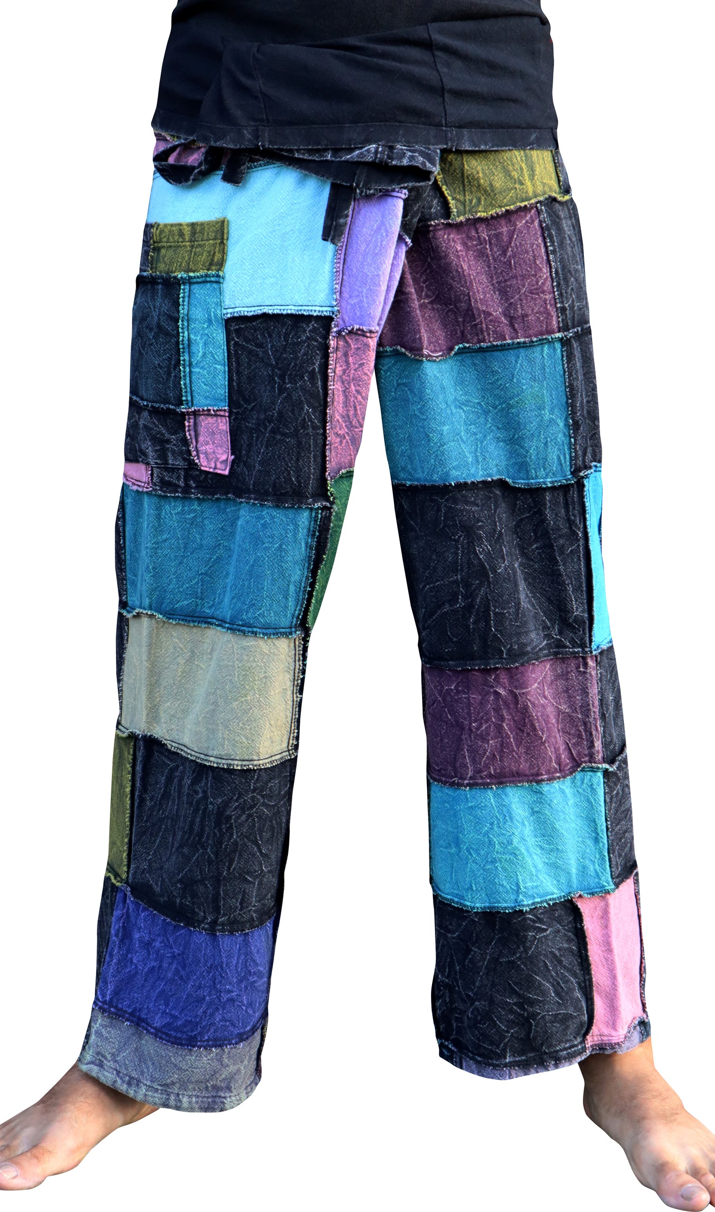 RaanPahMuang Thai Fisherman Pants Tricker Muang Cotton 100% Unisex Pants