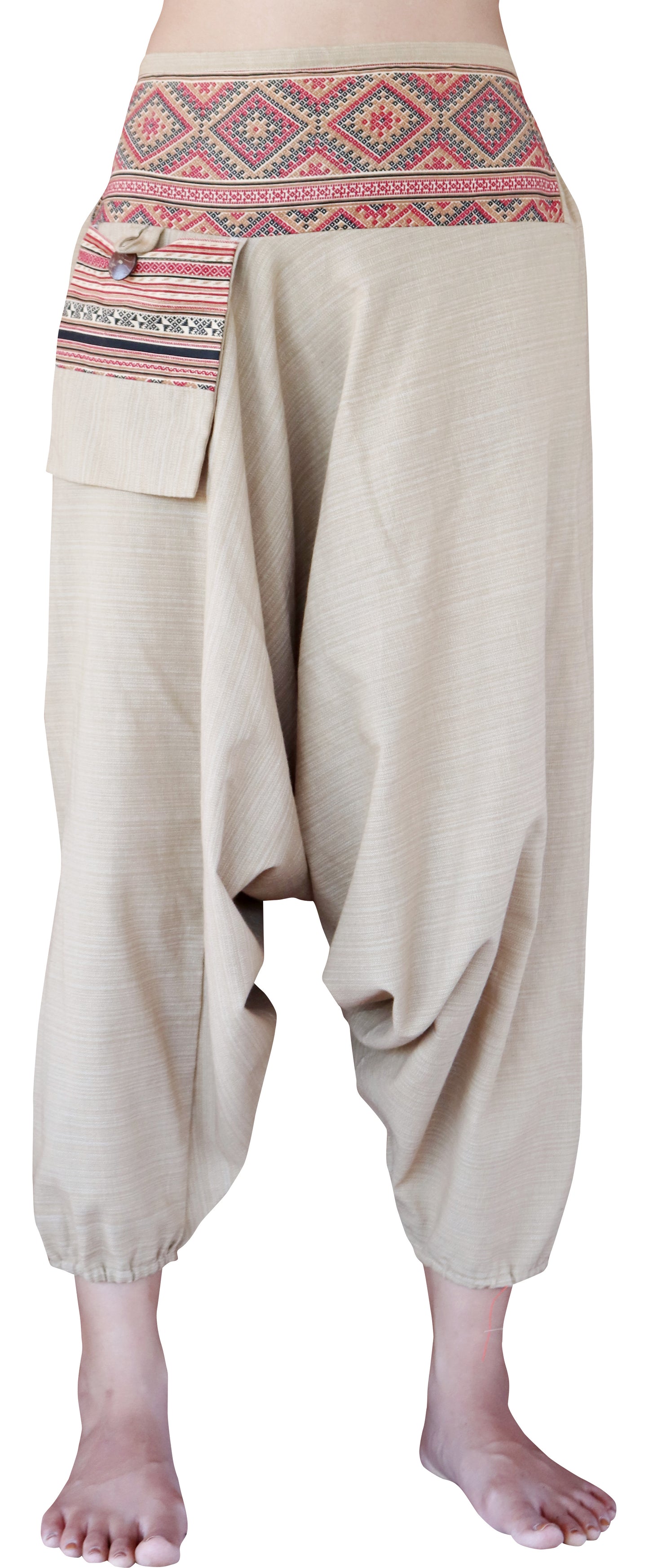 RaanPahMuang Premium Cotton Aladin Pants With Side Pocket Hippy Style