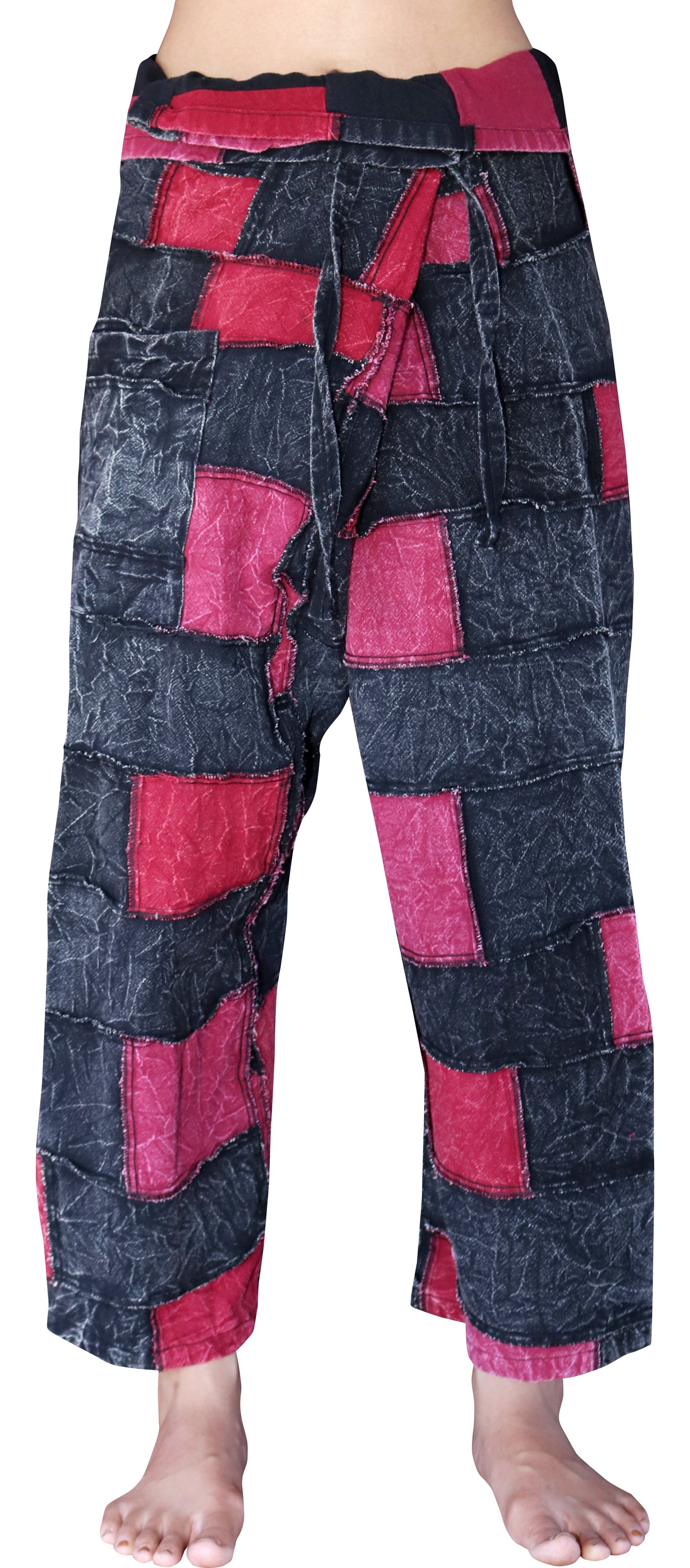 RaanPahMuang Thai Fisherman Pants Tricker Muang Cotton 100% Unisex Pants