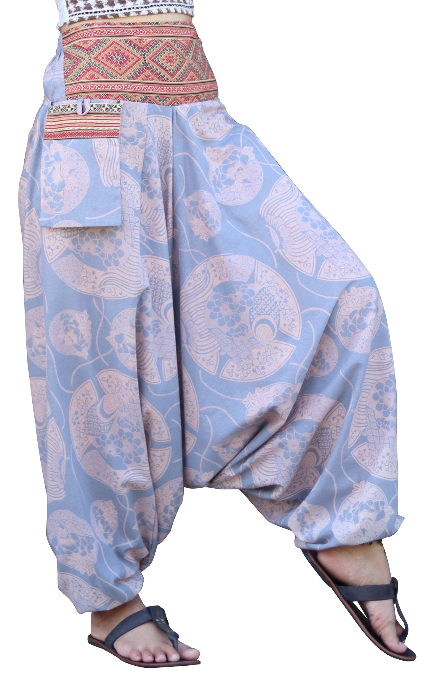 RaanPahMuang Premium Cotton Aladin Pants With Side Pocket Hippy Style