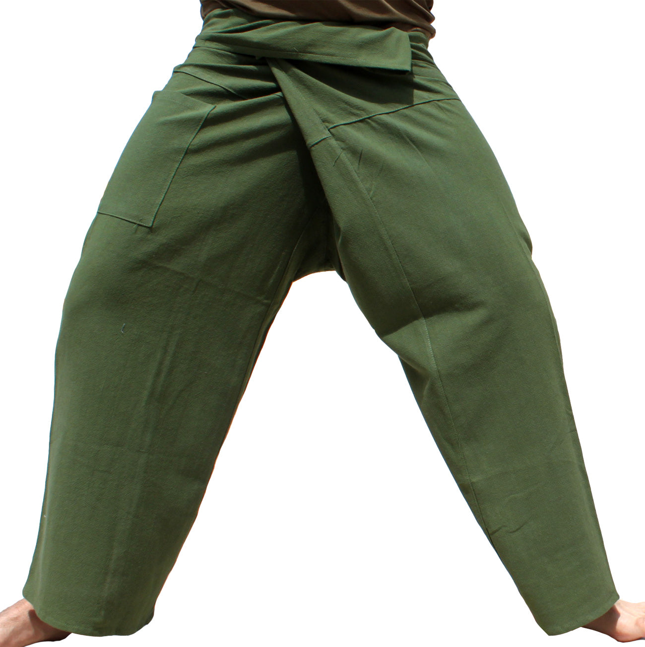 RaanPahMuang Thai Fisherman Pants Tricker Muang Cotton 100% Unisex Pants