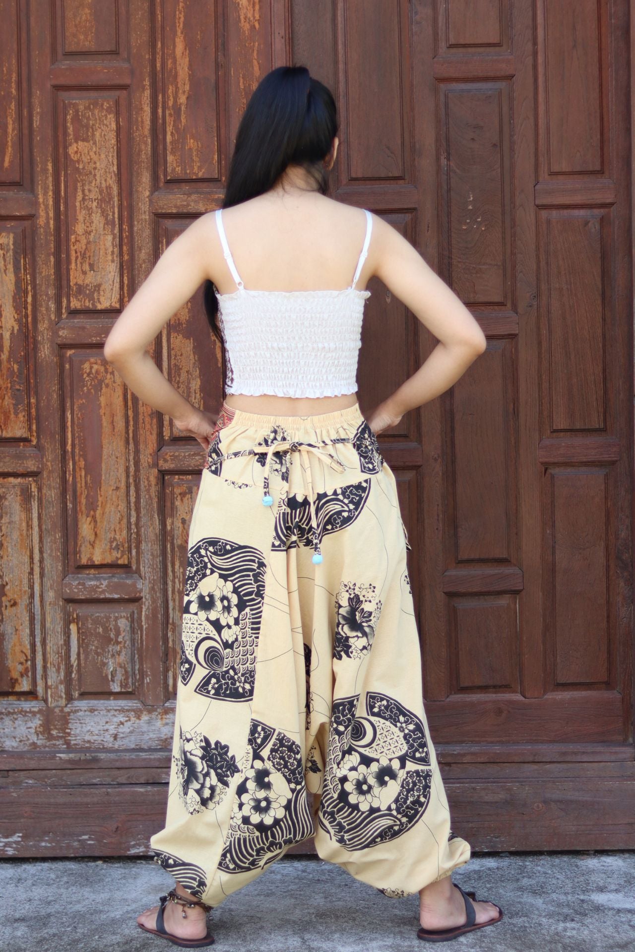 RaanPahMuang Premium Cotton Aladin Pants With Side Pocket Hippy Style