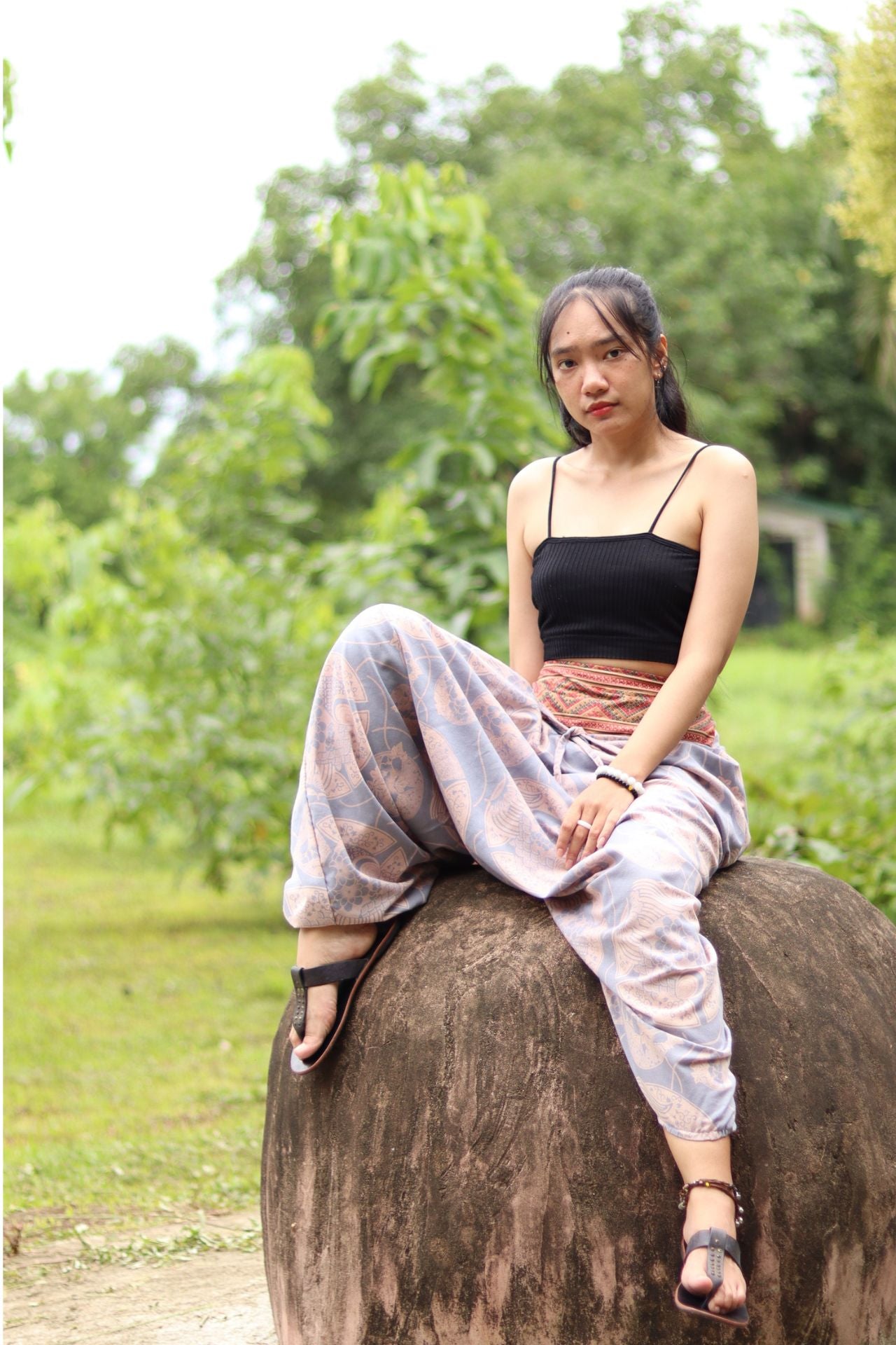 RaanPahMuang Premium Cotton Aladin Pants With Side Pocket Hippy Style