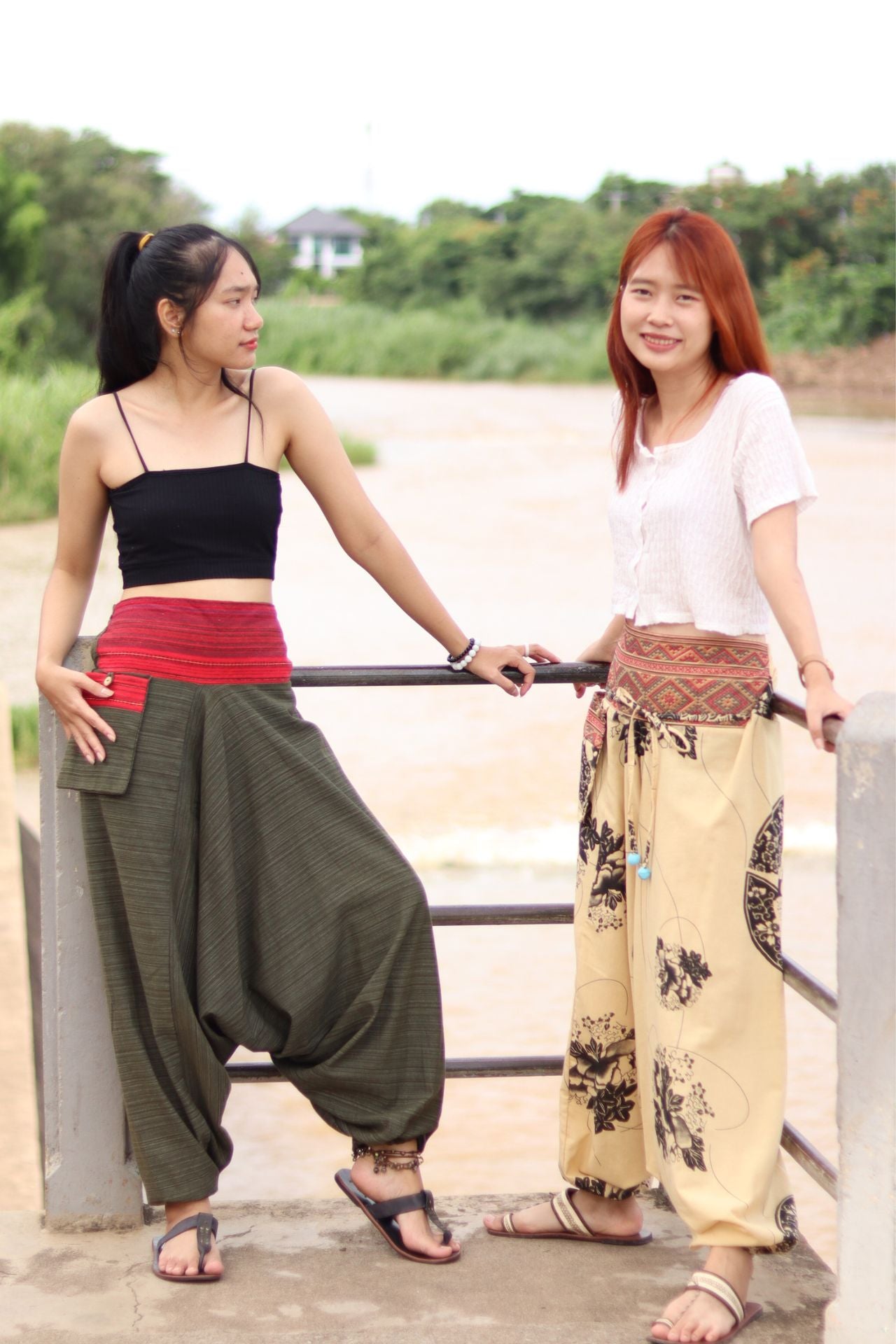 RaanPahMuang Premium Cotton Aladin Pants With Side Pocket Hippy Style