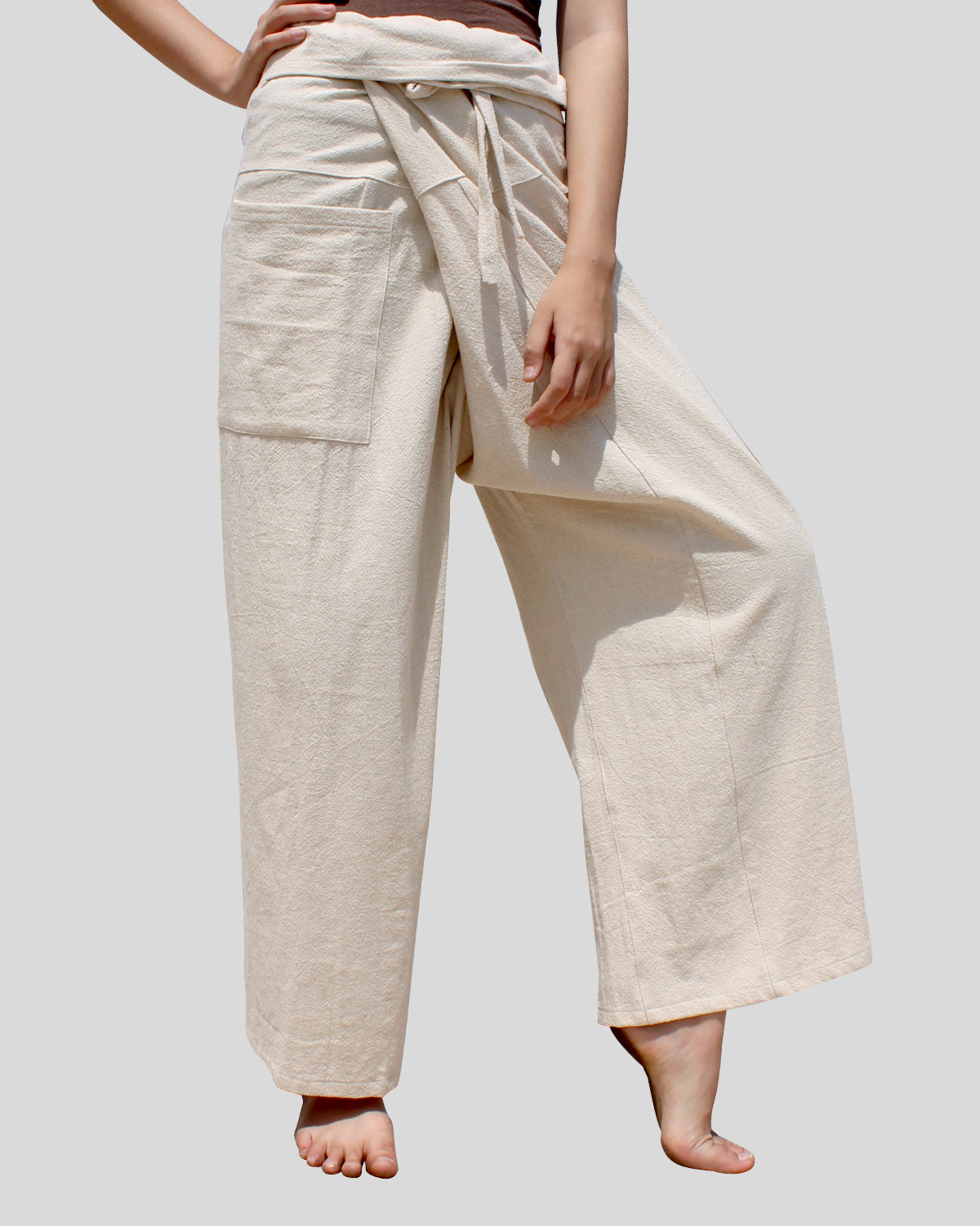 RaanPahMuang Thai Fisherman Pants Tricker Muang Cotton 100% Unisex Pants