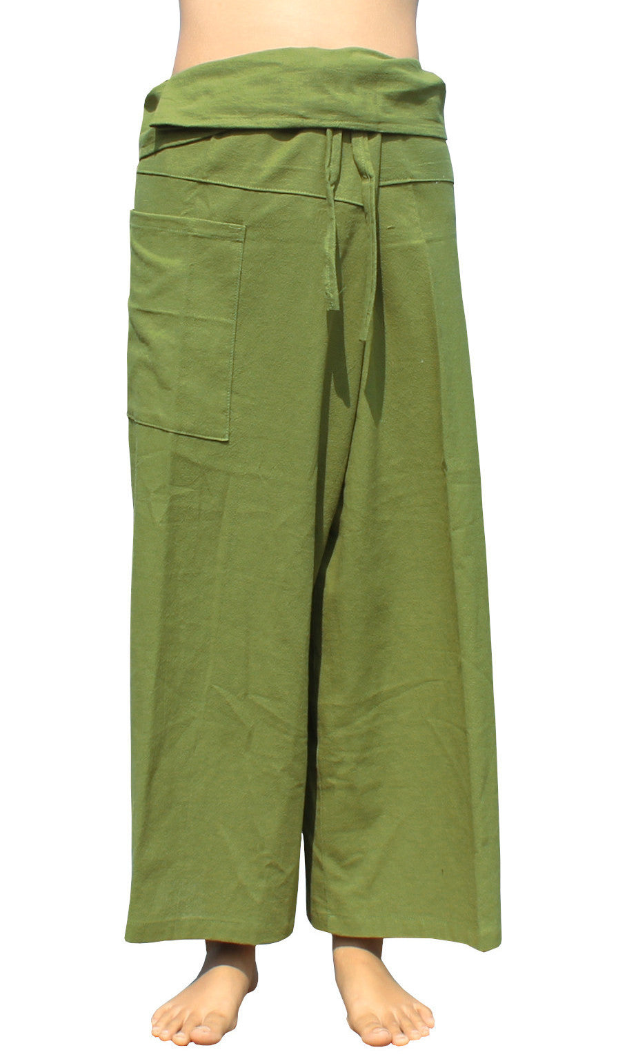 RaanPahMuang Thai Fisherman Pants Tricker Muang Cotton 100% Unisex Pants